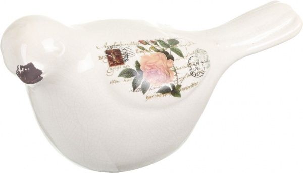 Статуетка Пташка декоративна Троянда D893-T01-G45