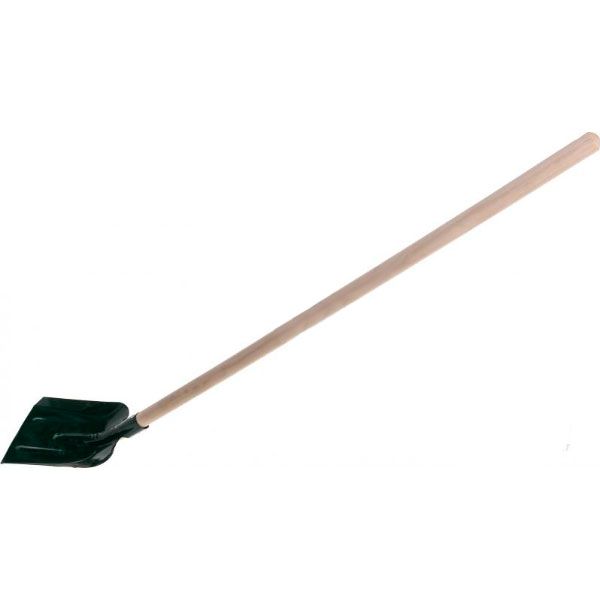 Лопата совкова зелена з ребром та держаком