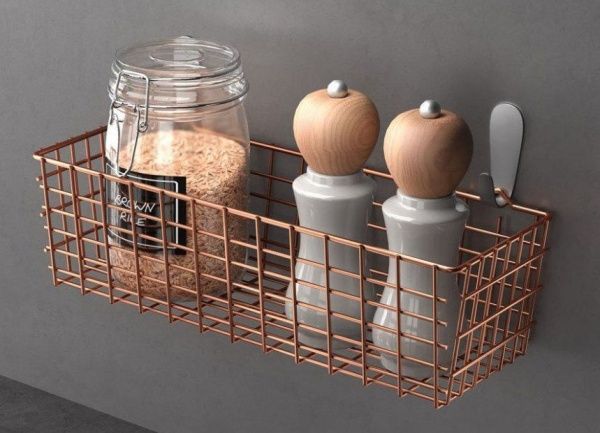 Полиця Metaltex 361601 Copper 33x12x19 см мідь