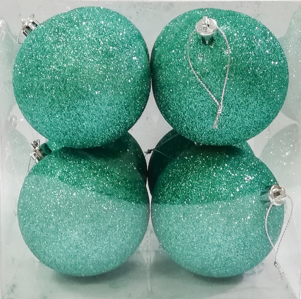 Набор елочных шаров Сияние в ассортименте d 80 мм 8 шт./уп.