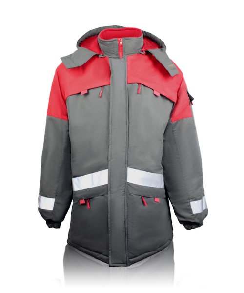 Куртка робоча Торнадо Грей р. 56-58 зріст 5-6 03078-112-116_(182-188) сірий із червоними вставками
