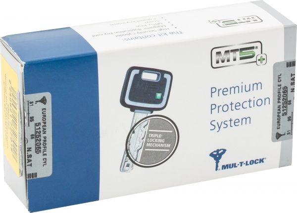 Цилиндр Mul-T-Lock MT5 40x40 ключ-ключ 80 мм никель