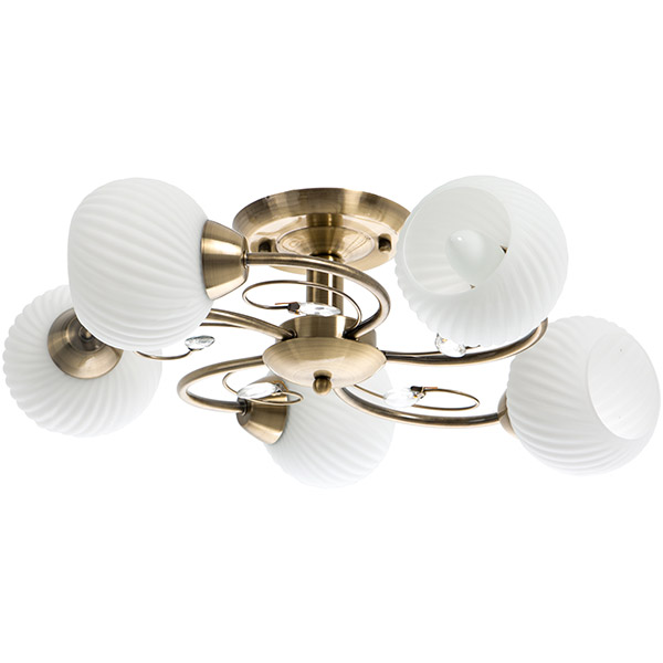 Люстра Accento Lighting VALENCIA 5x60 Вт E27 античная латунь ALDW-MX12846-5