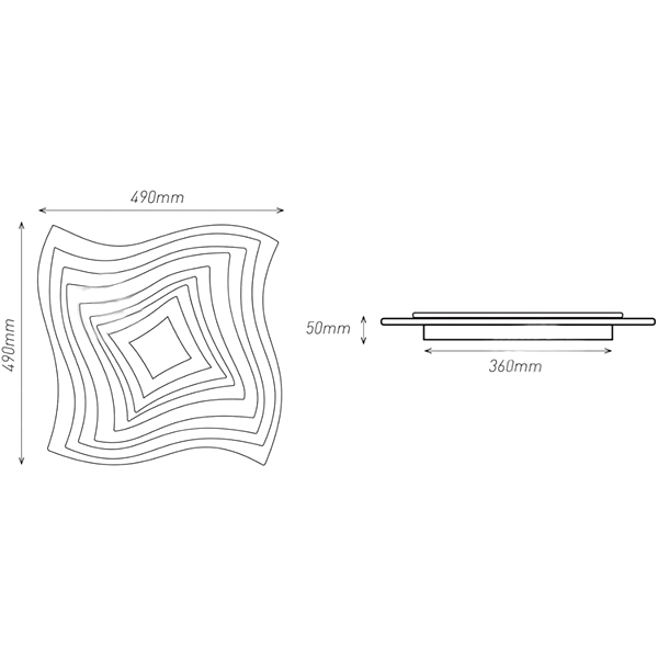 Люстра светодиодная Hopfen Vortex с пультом ДУ 100 Вт белый 