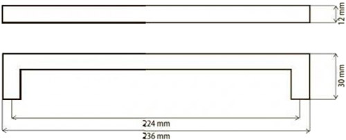 Меблева ручка скоба DC D-730 G2 224 мм 68742 хром