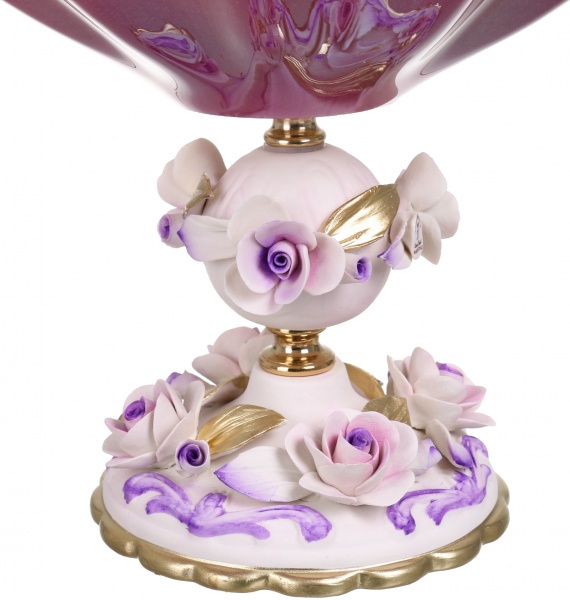 Фруктовница бордовая DESY LILLA/M 40X40X27 White cristal