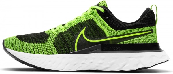 Кроссовки Nike React Infinity Run Flyknit 2 CT2357-700 р.US 10 салатно-черный
