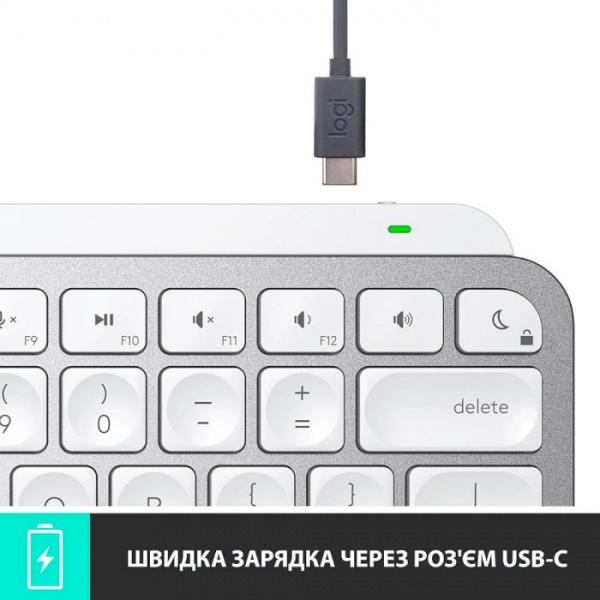 Клавиатура Logitech MX Keys Mini Wireless Illuminated (920-010502) Pale Gray 