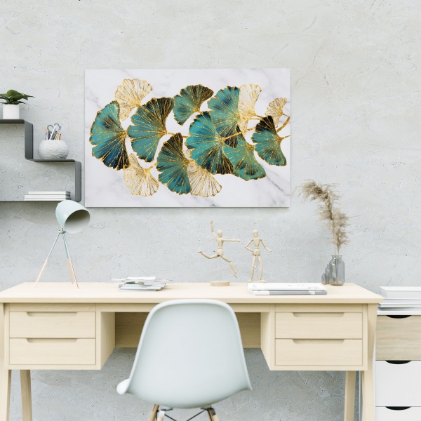 Картина на полотні Листя гінко 80x110 см WS Holst 2094651085 