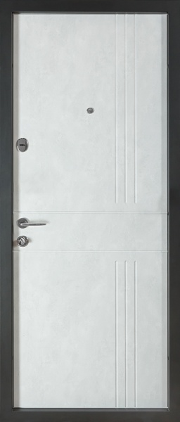 Дверь входная Revolut Doors В-617 мод. 250 бетон антрацит / бетон снежный 2050x850 мм левая