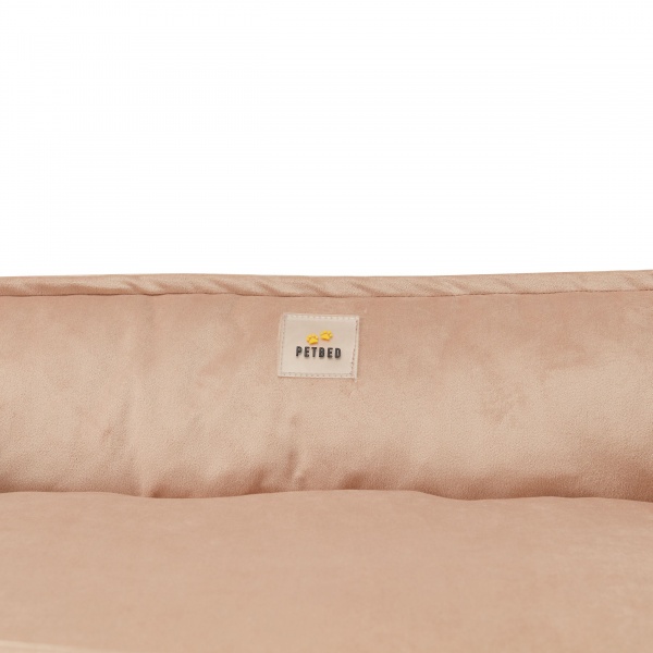 Лежак PETBED Velor Комфорт XL 110x70x27 см бежевый