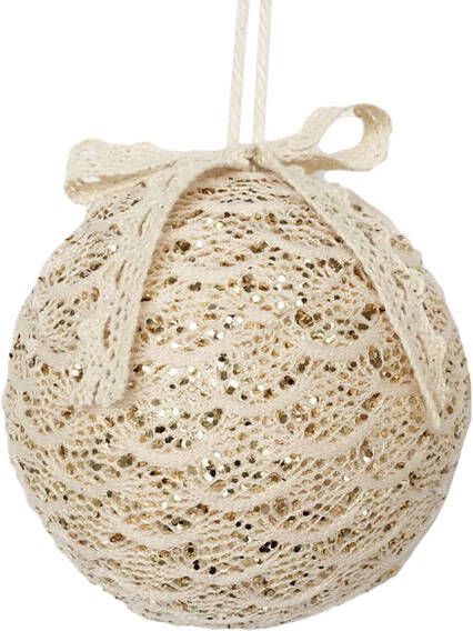 Шар пенопластовый Ажурная 10 см кремовый