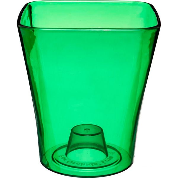 Кашпо для орхідей зелений квадратний 5,2л зелений 