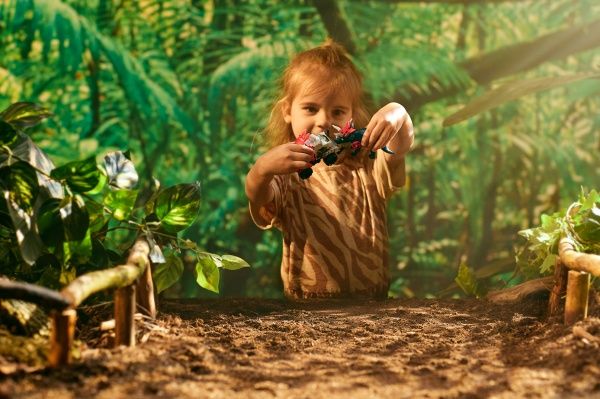 Игровой набор Road Rippers Машинка и динозавр Triceratops blue 20073