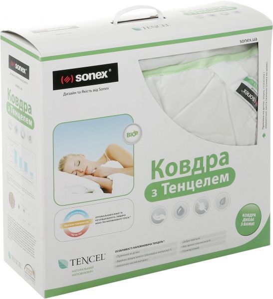 Ковдра з тенцелем (стандарт) Антибактеріальна 140x205 см Sonex