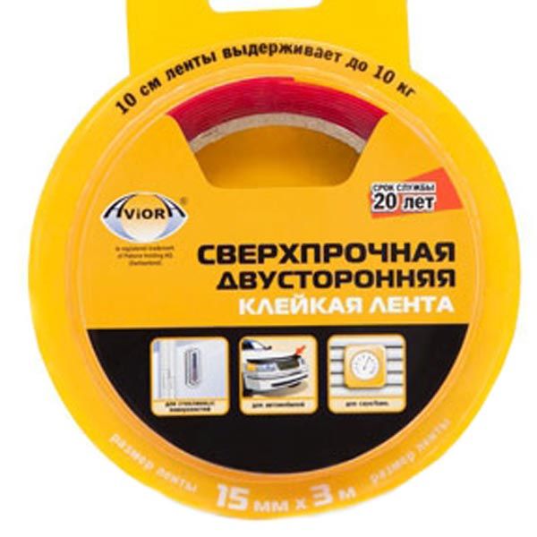 Стрічка надміцна Aviora прозора 15 мм 3 м