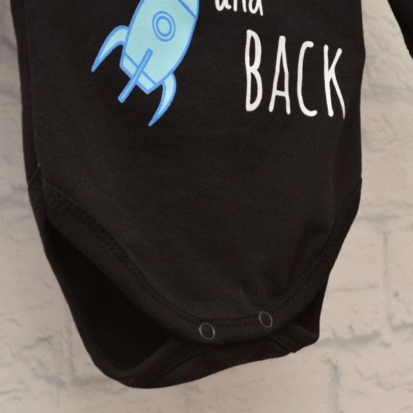 Боди детское унисекс Blanka І love you to the moon and back р.86 черный 110121 