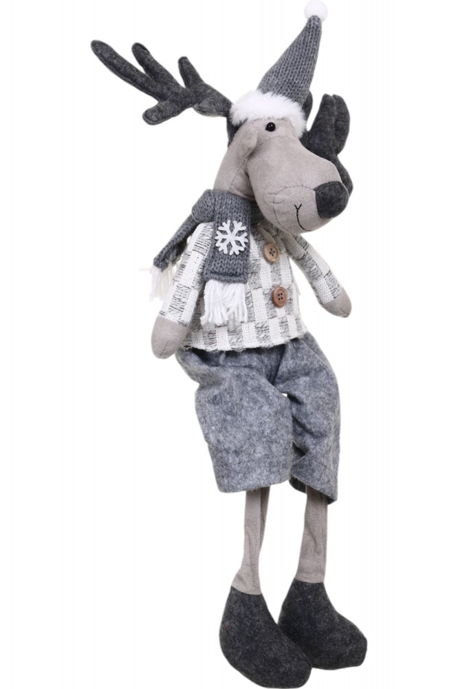 Декорация новогодняя Лось который сидит в ассортименте LF2220029AB 65 см