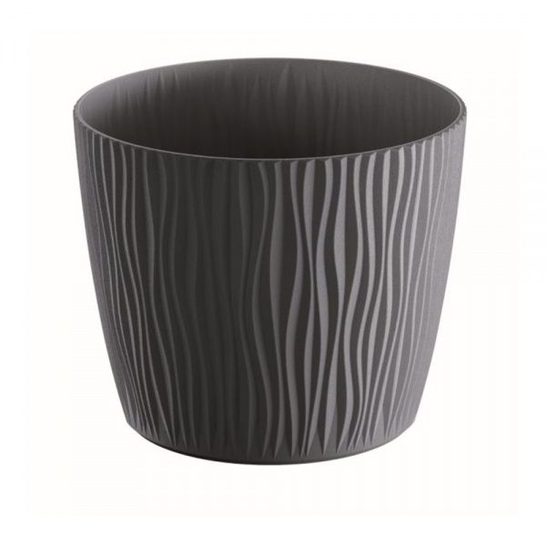 Горшок для цветов Prosperplast SANDY 170 мм круглый 3,98л антрацит (26422-433) 