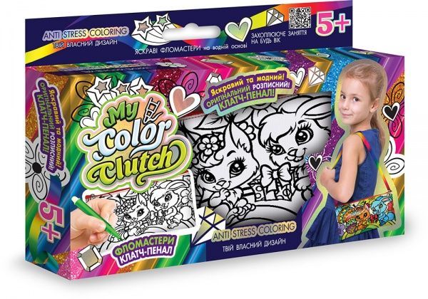 Набор для творчества Danko Toys My Color Clutch клатч-пенал-раскраска укр. (18) в ассортименте
