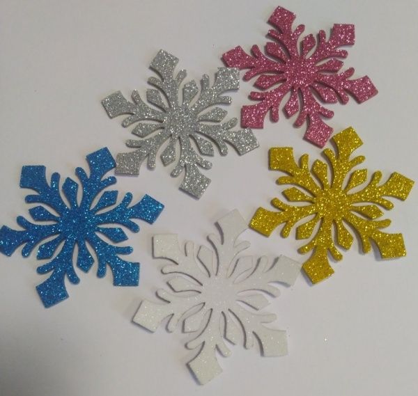 Декоративное изделие Снежинка 7 см 10 шт. 125147 Діамантові ручки