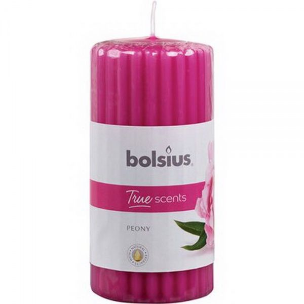 Свічка ароматична ребриста 120/58 півонія Bolsius