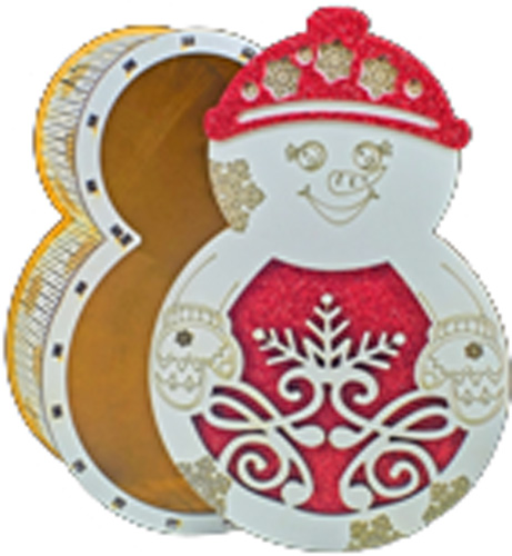 Украшение новогоднее Снеговик 21 см белый 1220289