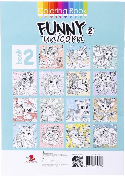 Розмальовка Art studio of happiness 21х27,9 см А4 в асортименті