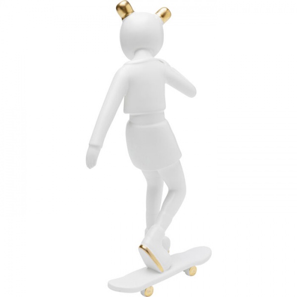 Статуетка декоративна Skating Astronaut біла 33 см KARE Design