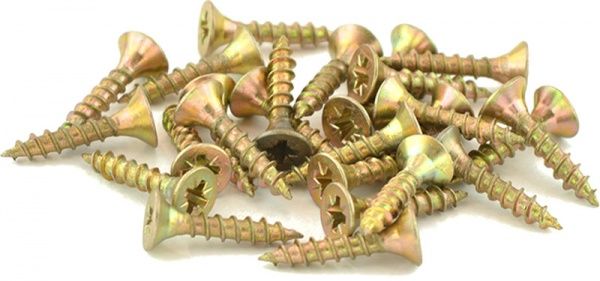 Шуруп универсальный потайная головка ЦЖ 4x20 мм желтый цинк вес Expert Fix