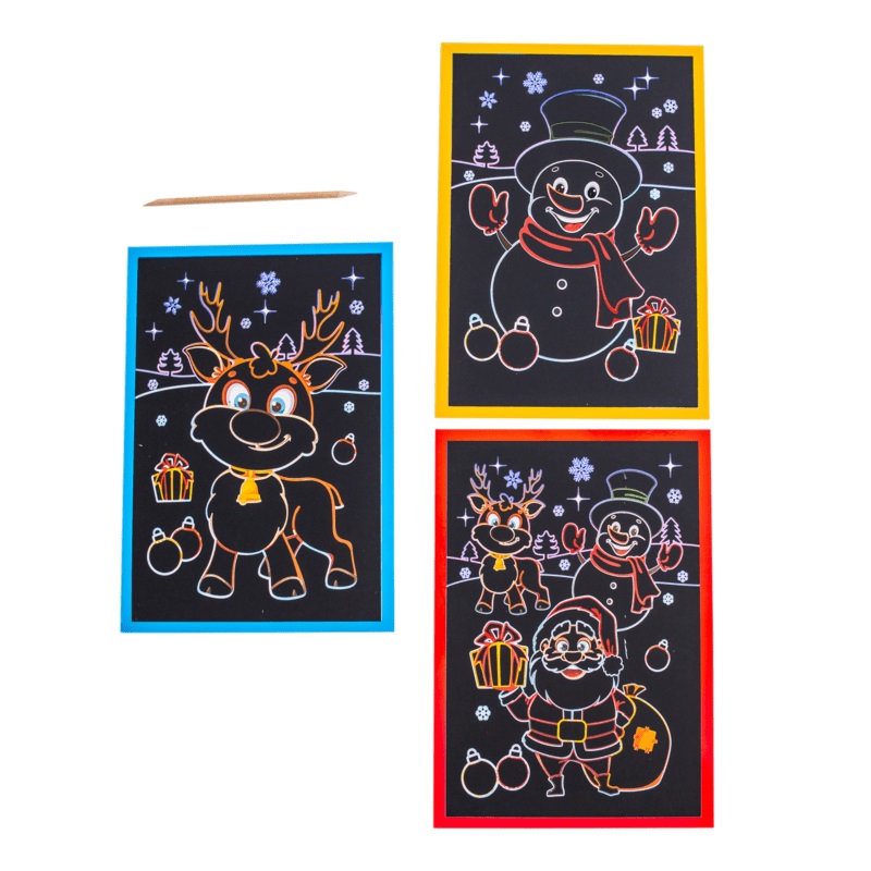 Набір для творчості Ранок «Кольорові гравюри та розмальовки. Новорічні» 553168