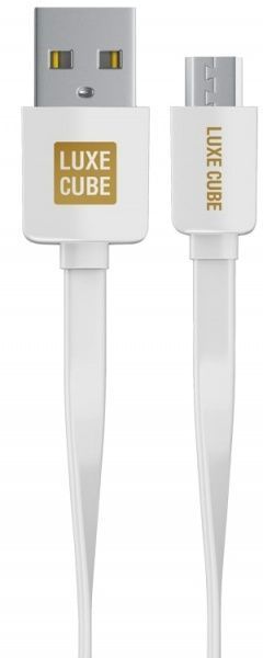 Кабель Luxe Cube Flat 1 м білий (9998686444175) 