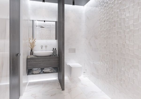 Плитка Allore Group Calacatta Inserto White W\DEC M NR Glossy 31x61 