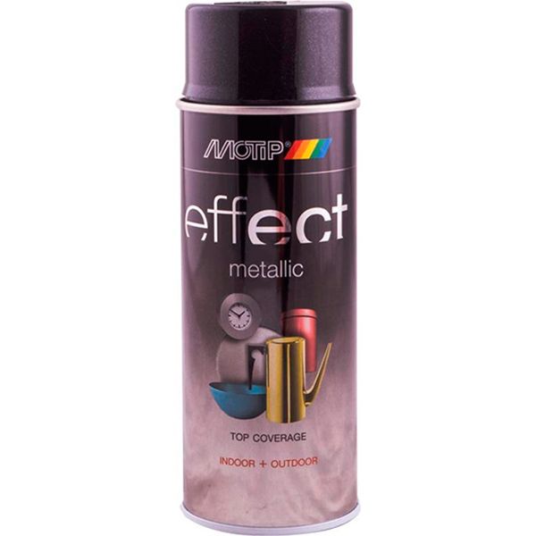 Краска аэрозольная Motip Deco Effect с эффектом металлик черный 400 мл