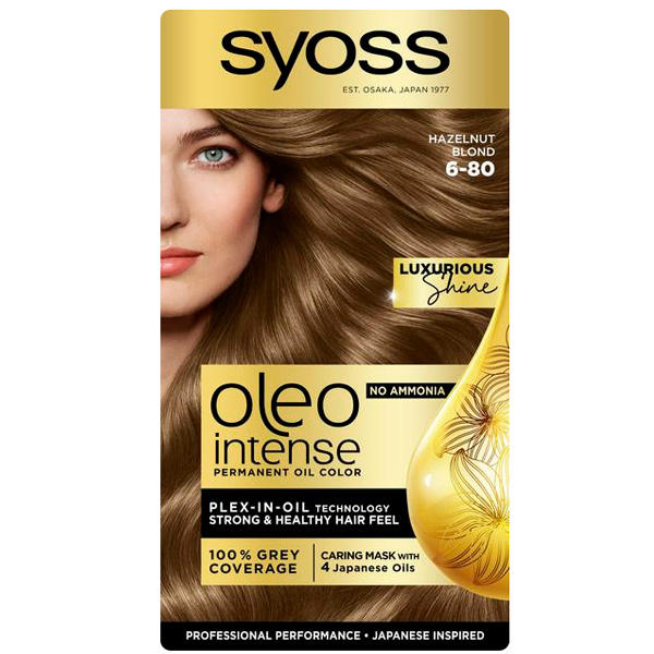 Крем-фарба для волосся Syoss Oleo Intense 6-80 золотистий русий
