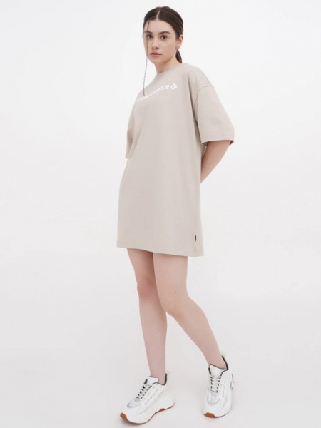 Футболка Converse OVERSIZED WORDMARK TEE 10023921-247 р.S бежевий
