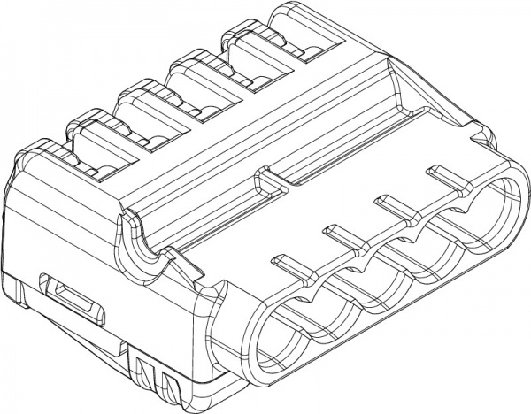 Клемма быстрого монтажа на 5 проводников с рычагами OBO Bettermann 10 шт. белый 2054458 