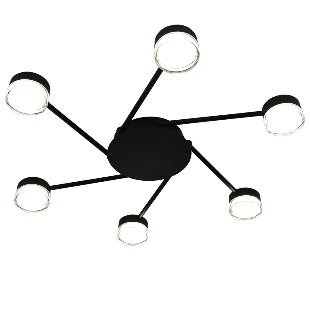 Люстра потолочная Victoria Lighting 6x12 Вт GX53 черный Best/PL6 black