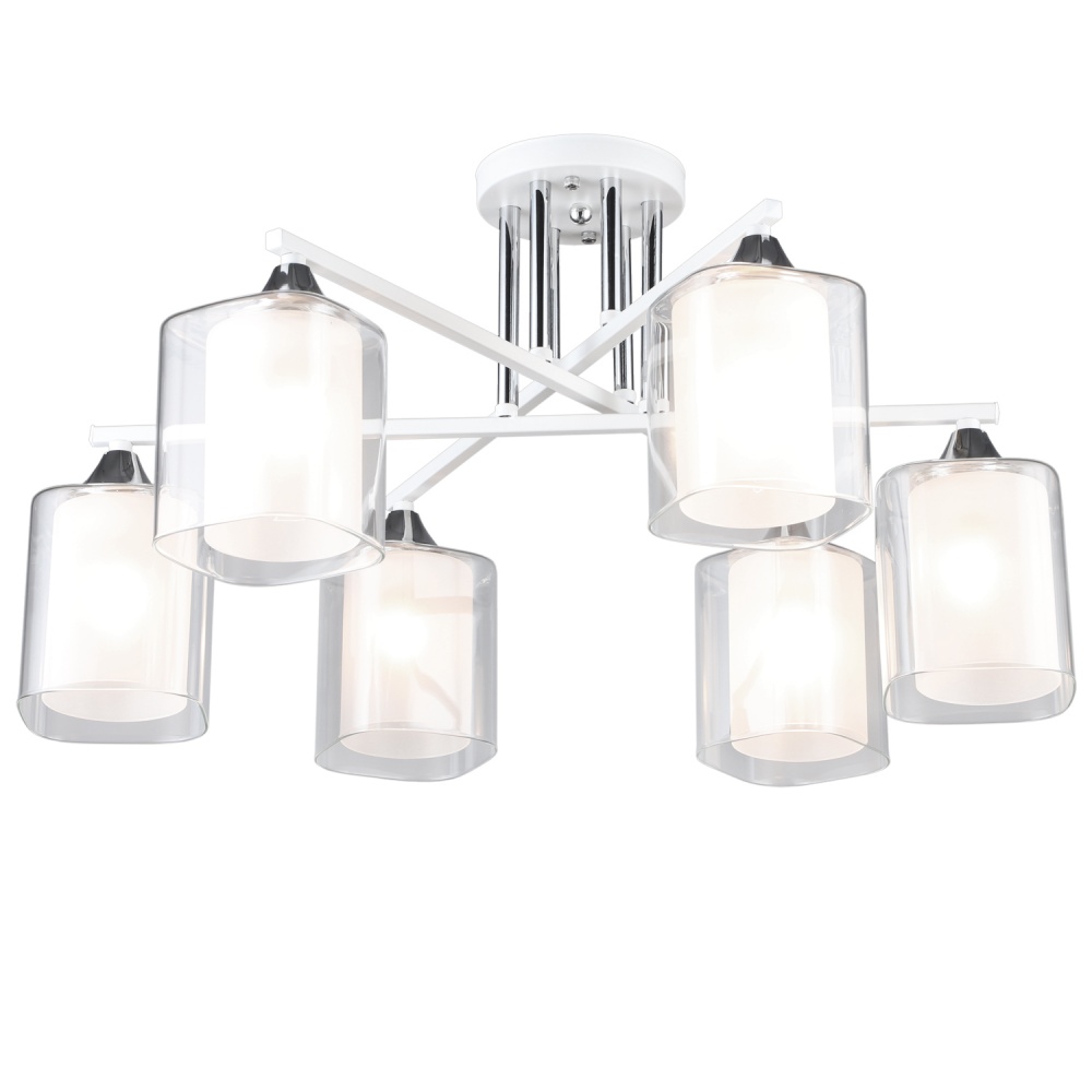 Люстра потолочная Victoria Lighting 6x60 Вт E27 белый Elision/PL6 white