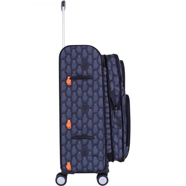 Чемодан Bagland Леон 70 л черный с рисунком 193 (0037966244) 