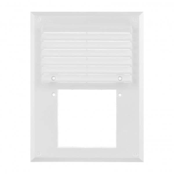 Решетка для вентиляции MiniMax с сеткой против насекомых 240 х 180п90 мм (1506) пластик белый 