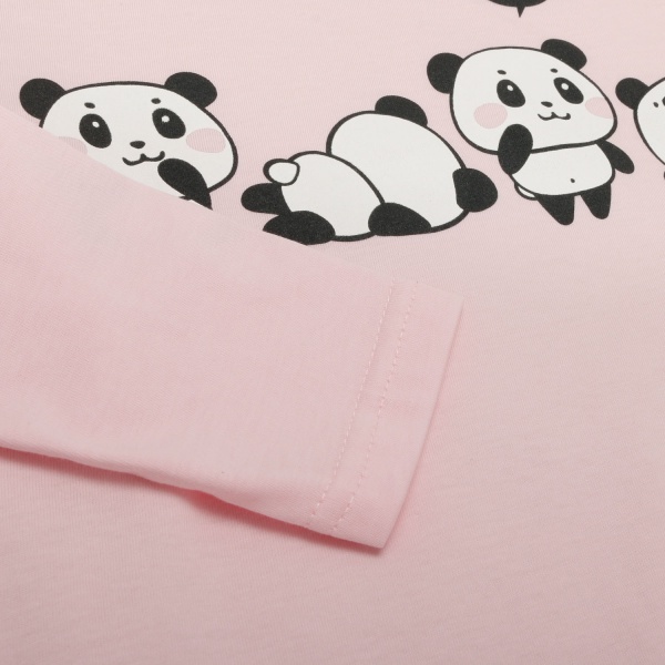 Реглан для девочки Luna Kids Panda р.158 розовый 