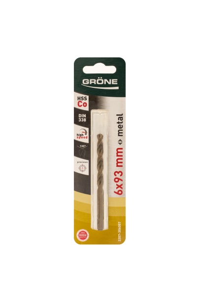 Сверло по металлу Grone 6x93 мм HSS-Co 2207-306057