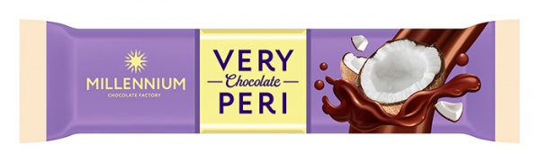 Молочный шоколад Millennium Very Peri с начинкой и кокосом 34 г