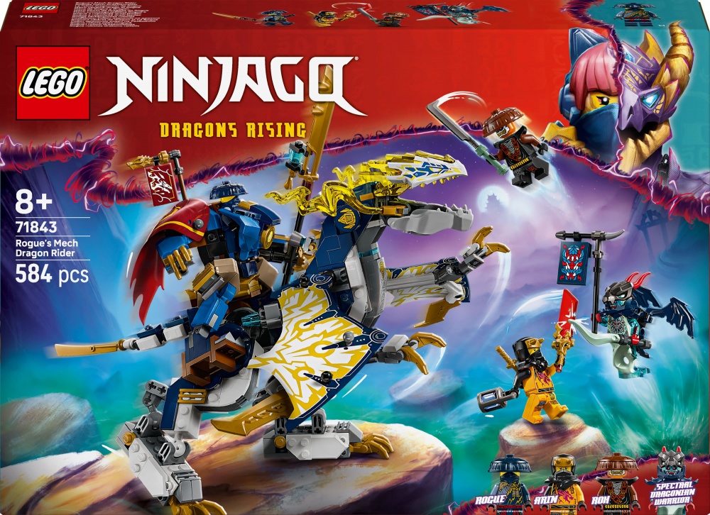 Конструктор LEGO NINJAGO Разбойник: Робот-всадник на драконе 71843