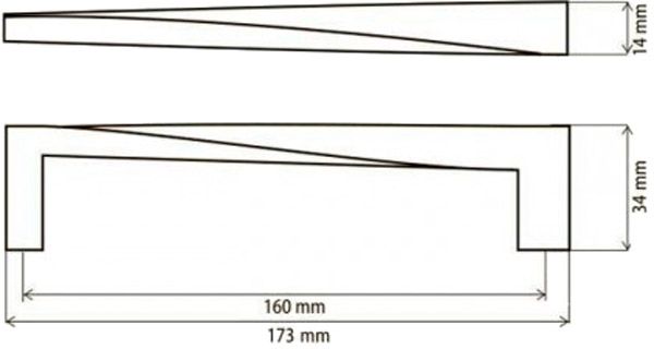 Меблева ручка D-703 G2-NW 160 мм хром DC