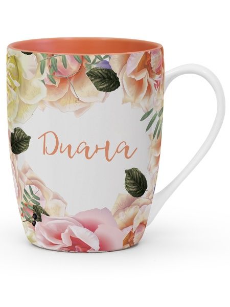 Чашка именная Флора 035-Диана Be Happy