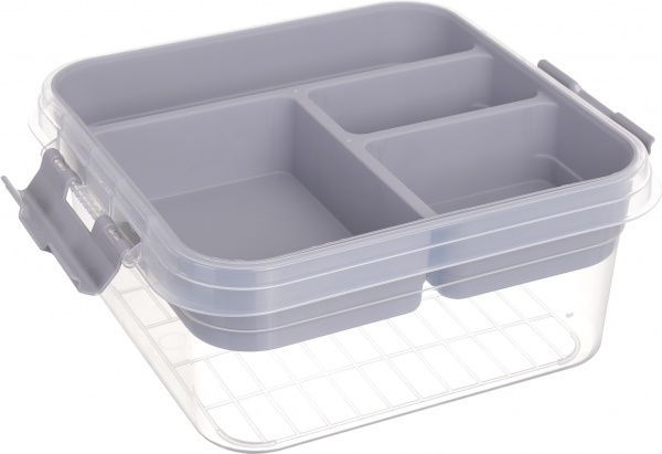 Ящик-органайзер для зберігання Gondol Plastic Sewing Box сірий 110x250x