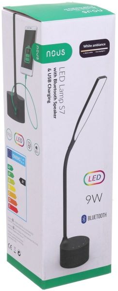 Настольная лампа Nous с Bluetooth-колонкой LED 8 Вт черный S7 Black 