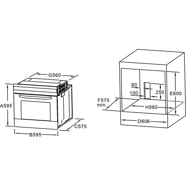 Духовой шкаф Interline OEG 580 ECH BA